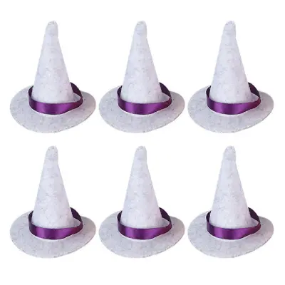 6Pcs/set Halloween Witch Hat Wine Stettle Party Decorative Cap Mini Klobuki iz klobučevine