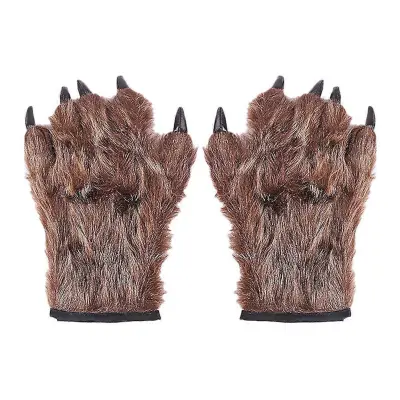 1 Par Halloween Horrible Wolf Claw Rokavice Živali Cosplay Kostumi Party Dressing Prop Smešno Werewolf Rokavice Trick Rekviziti