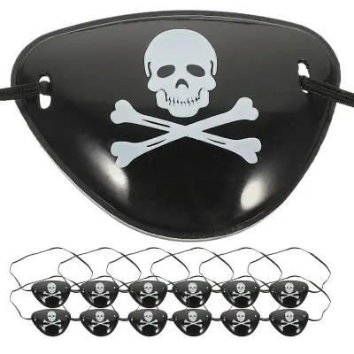 12 kosov plastičnih obližev za oči Halloween Party Favors Masquerade Cosplay Eye Patch Decor