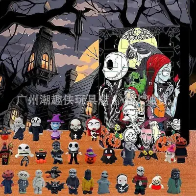 2025 Skull Jack Božična adventna odštevalna slepa škatla Halloween Horror Atmosphere 24 kosov darilo
