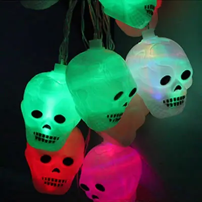 Halloween Spooky Skull LED String Lights Horror Festival Lamp Bulbs Party Home Garden Yard Patio Decoration
