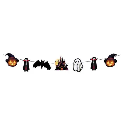 1Set Halloween Viseči Banner Dekorativni Čar Pull Flag Dekoracija za notranjo dekoracijo zunanjega vrta
