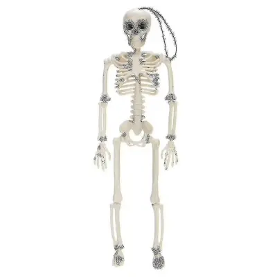 40 cm Poseable Full Human Skeleton Prop Halloween Party Decoration Haunted House Rekviziti Graveyard Dec