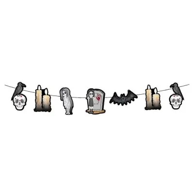 1Set Halloween Viseči Banner Dekorativni Čar Pull Flag Dekoracija za notranjo dekoracijo zunanjega vrta