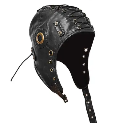 Steampunk klobuk z ušesi Bomber klobuk SteamPunk TrapperHat Steampunk klobuk z očali moški punk klobuk s kapuco Halloween Party črna