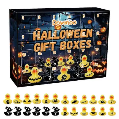 Halloween Duck Adventni koledar Advent Countdown 24 Grid Surprise Decoration Rubber Duck Blind Box Toy for Home Holiday Decoration Darilo