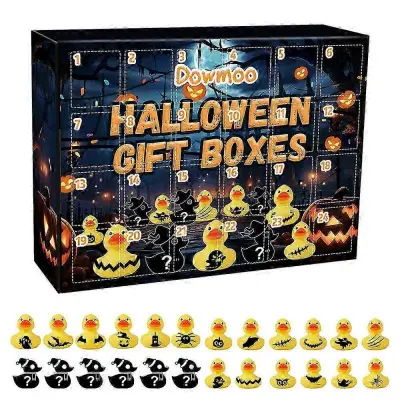 Halloween Raca Adventni koledar Adventni odštevalnik 24 Mreža Presenečenje Dekoracija Gumijasta raca Slepa škatla Igrača za dom Praznični dekor