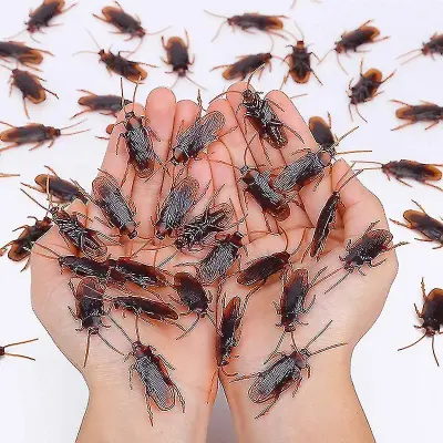 20 kosov Fake Roach Trick Joke Toys Halloween Simulacija Ščurki Potegavščina Smešno Realistična Gumijasta Žuželka Za Horrify Party