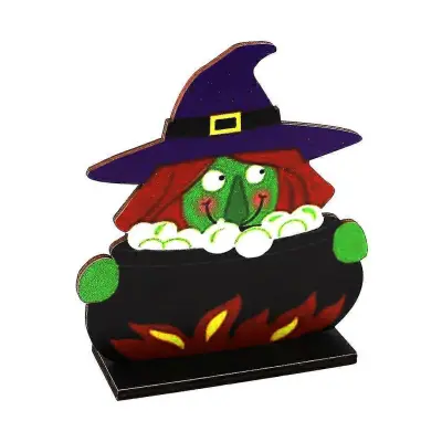 Evil Witch Halloween Leseni Namizni Okraski Za Kreativni Dekor Za Doma Indoor Festival Party Desk H240106D