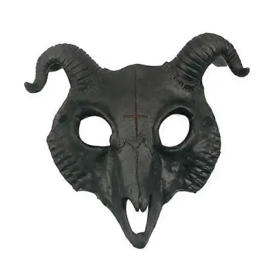 Demon Maska Halloween Masquerade Horror Ovčja Lobanja Rog Glava Maska Ovnov Rog Kozja Lobanja Maska Halloween Party Cosplay Kostum Dekor