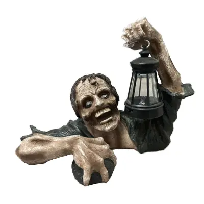 Halloween Horror Gnome Kip z LED lučko Halloween Zunanji vrt Dvorišče Trata Dekoracija