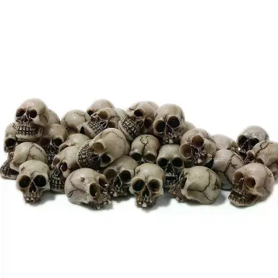 Halloween Mini Skulls Heads Decor Prank Rekviziti, 20 kosov za Halloween Party Bar Doma Decorations