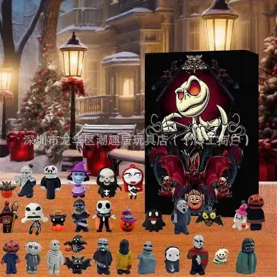 Božični adventni koledar 24 Odštevalnik Halloween Koledar Blind Box Presenečenje Halloween Smešno darilo