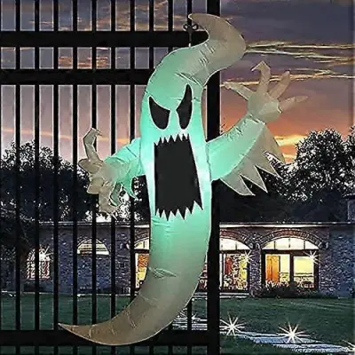 5ft napihljiv Halloween Hunting Ghost Blows dvoriščni dekor z vgrajenimi LED lučmi