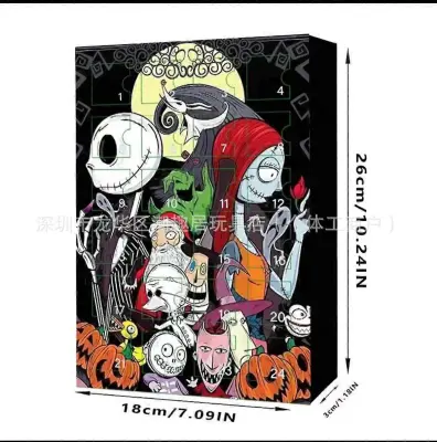Božični adventni koledar 24 Odštevalnik Halloween Koledar Blind Box Presenečenje Halloween Smešno darilo