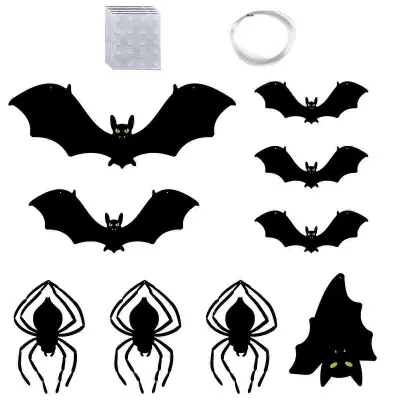 1set Halloween Viseči Okraski Pajek Bat Ornament z vrvjo, za DIY Halloween Party Dvorišče Okno Doma Notranji Zunanji Dekor