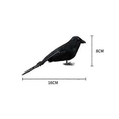 Halloween Black Crow Model Simulacija Ponaredek Bird Animal Scary Igrače Za Halloween Party Dekoracija Doma Horror Rekviziti