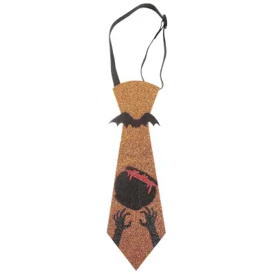 4Ps Halloween Tisk Necktie Decoration Spooky Neckerchief Šal na temo Halloween