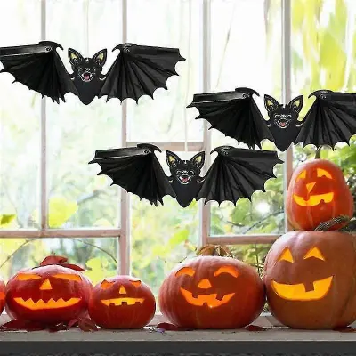Izvrstni Halloween 3D Black Bat stenski viseči okraski Halloween Party DIY Dekorativni za domači bar Stenska okna Viseča dekoracija