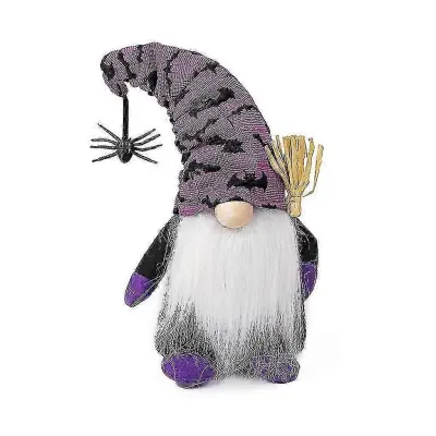 Halloween Gnome Wizard Spider Swedish Tomte Nisse Plišasta ročno izdelana kmečka kuhinja večplastna dekoracija pladnja