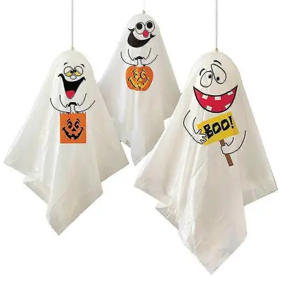 3 kosi Halloween Haunted Viseči Ghost Decor Spooks Rekviziti