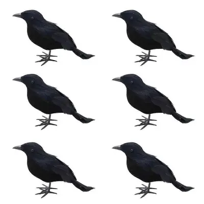 Simulacija Black Crow Halloween Black Crow Rekviziti Simulacija Fake Bird Ghost Festival Halloween Decoration Strašljive igrače