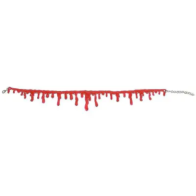 Halloween Blood Necklace Women Chokers Ogrlice Halloween Party Diy Decorations Horror Rekviziti Otroška igrača Darilo Haunted House