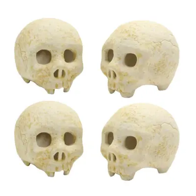 Halloween Skull Dekorativna Keramika Za Večkratno uporabo Halloween Party Decoration Rekviziti Peč Burning Rekviziti 4pcs
