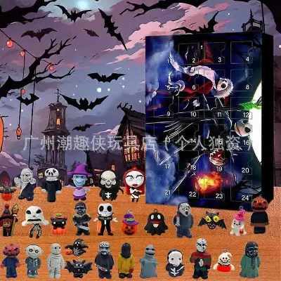 2025 Skull Jack Božična adventna odštevalna slepa škatla Halloween Horror Atmosphere 24 kosov darilo