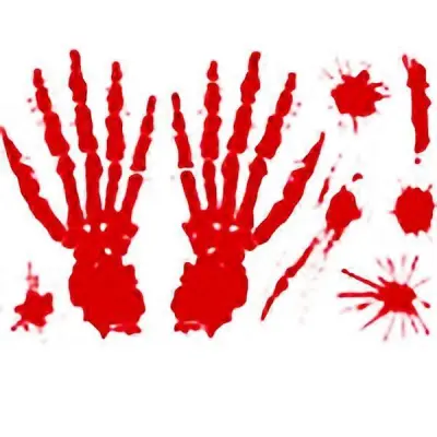 Bloody Print Halloween Window Decal se oprime nalepk