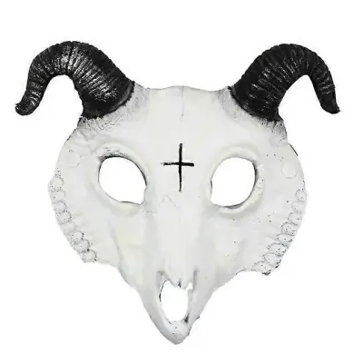 Demon Maska Halloween Masquerade Horror Ovčja Lobanja Rog Glava Maska Ovnov Rog Kozja Lobanja Maska Halloween Party Cosplay Kostum Dekor