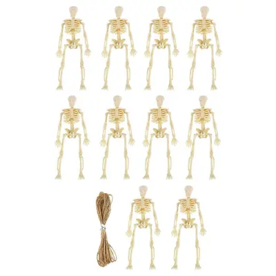 10pcs Halloween Viseči Okostnjak Obesek Halloween Party Home Indoor Outdoor Yard Garden Decoration Scary Plastic Skull