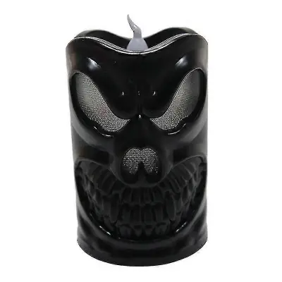 GYFDYM Halloween Decorations Halloween Horror Decoration Rekviziti Sveče Luč Led Skull Head Luč Lučka Halloween Decoration 5pcsblack