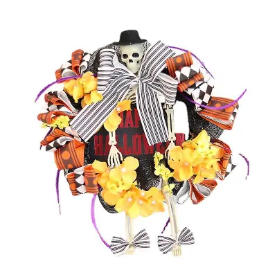 Halloween klobuk lobanja girlanda Halloween vrata girlanda veranda okno notranja in zunanja dekoracija