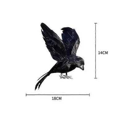 Halloween Black Crow Model Simulacija Ponaredek Bird Animal Scary Igrače Za Halloween Party Dekoracija Doma Horror Rekviziti
