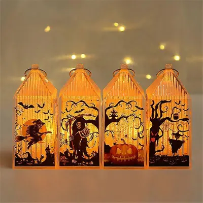 4PCS Mini Halloween Pumpkin Sveča Lanterna LED Luči Pumpkin za Halloween Okraski Notranje in Zunanje Dvorišče Garden Lawn Party