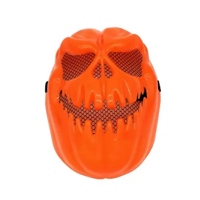 Pumpkin Mask Halloween Creepy Pumpkin Face Mask Adult Halloween Party Decoration Orange 1Pack