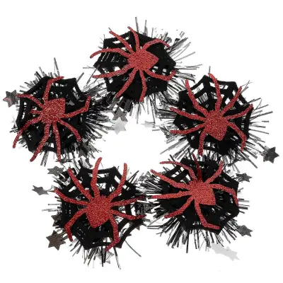 6pcs Halloween Spider Hair Sponke Halloween Hairpin Girls Party Headdress Decorative Hairpin