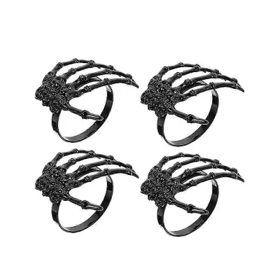 8Pcs Skeleton Hand Halloween Prtičke Obroči Zaponke za Serviete Držala za Serviete Halloween Party Favours Home Jedilna Miza Decor