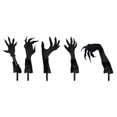 5Pcs Halloween Ground Inserts Decor Decorative Ghost Hands Creepy Okraski