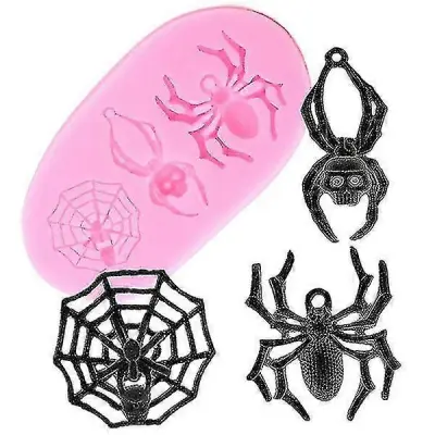 Halloween Spider Silikonski kalup Orodje za dekoracijo torte Candy Clay Cokoladni kalup