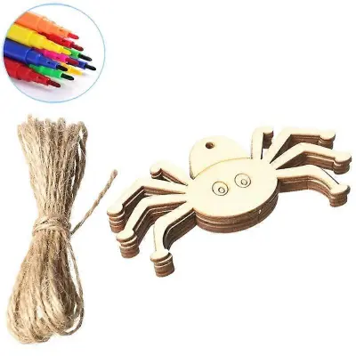 Ghostly Wood Crafts Decor Halloween Obesek Rekviziti za Halloween DIY obesek
