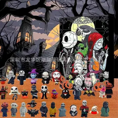 Božični adventni koledar 24 Odštevalnik Halloween Koledar Blind Box Presenečenje Halloween Smešno darilo