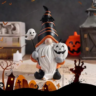 Halloween Pumpkin Resin Dwarf Spooky Small Okraski Praznični okraski Igrače [jkw]