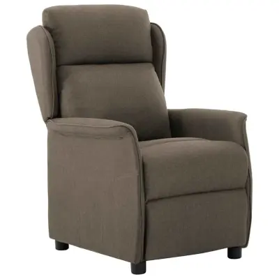 vidaXL Naslonjač na ležanje Taupe 67.5 x 93.5 x 101.5 cm blago