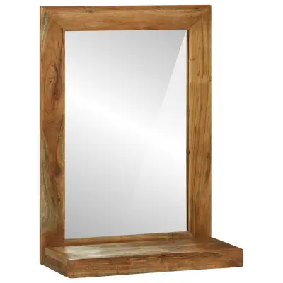 vidaXL Ogledalo za kopalnico Rjava 50 x 22 x 70 cm Trden les akacije