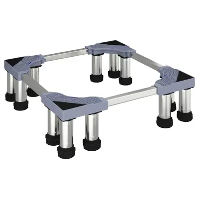 vidaXL Podstavek za pralni stroj Siva 67 x 67 x 21.5 cm Kovina