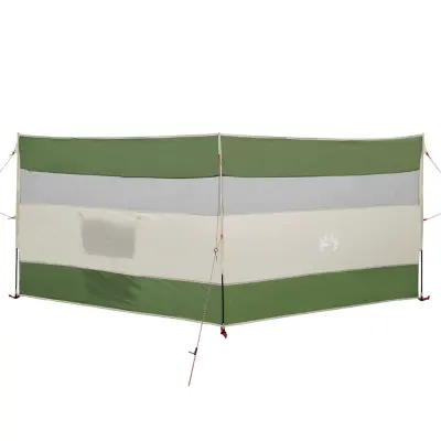 vidaXL Camping Windbreak Green 340x130 cm Vodoodporen