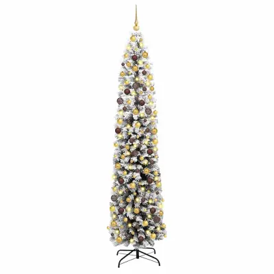 vidaXL Ožja jelka Zelena 55 x 55 x 210 cm Plastika in kovina