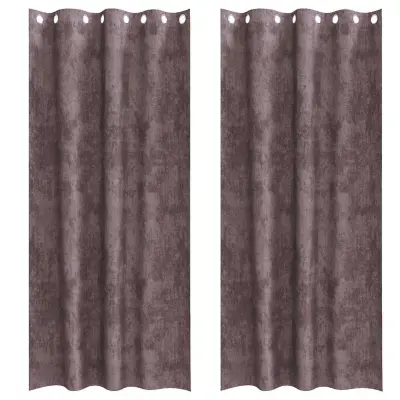 vidaXL Zavesa z zavesami 2 pcs Rjava 225 x 140 cm Žamet